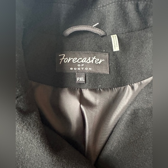 NWT Forecaster of Boston Black Wool Blend Pea Coat Women’s Petite XL PXL $220 - Picture 2 of 7